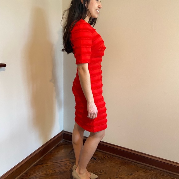 Fun fringe orange dress - Picture 3 of 5